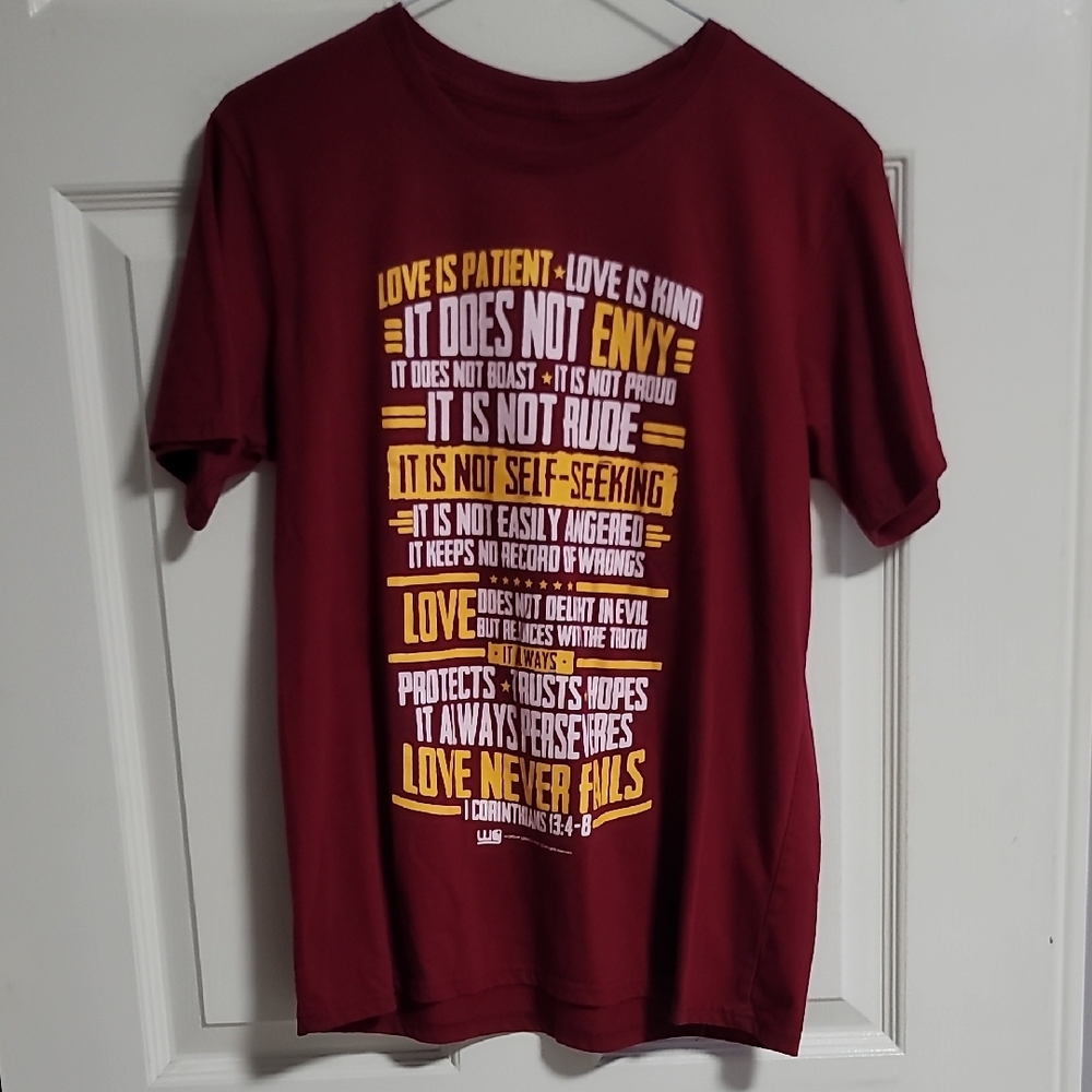 Red Graphic T-Shirt with Inspirational Text